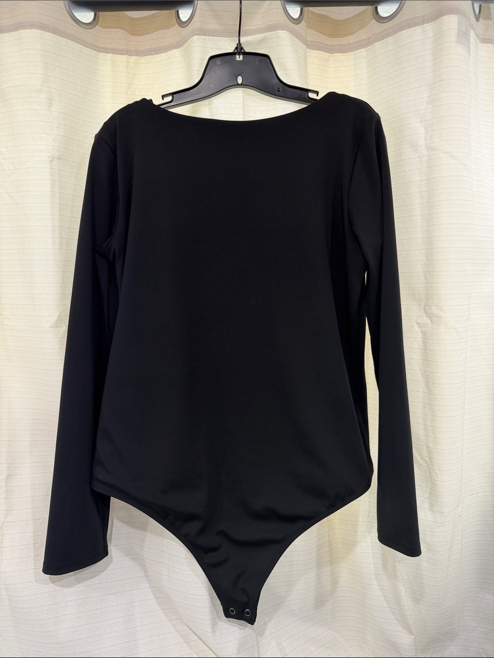Express Black Long Sleeve Scoop Neck Bodysuit